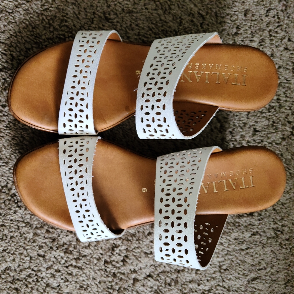 Italian Shoemakers White Wedges